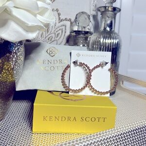 Kendra Scott Rose Gold Fallyn Hoop Earrings EUC